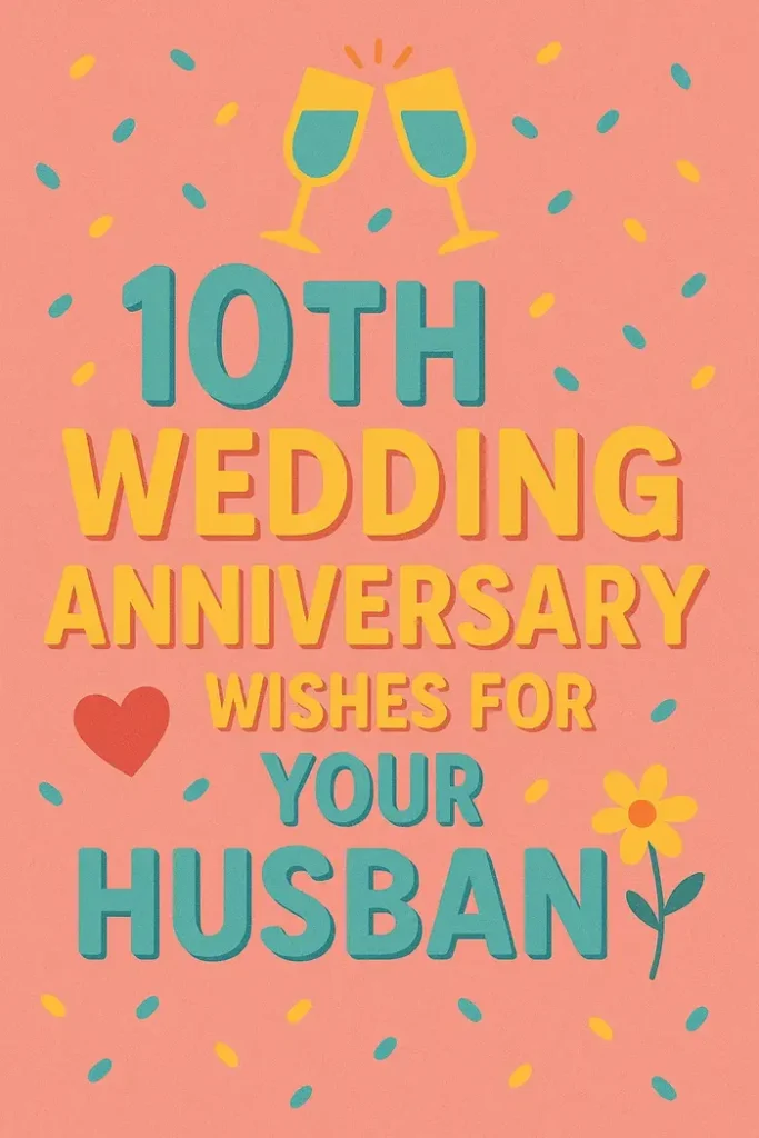 10th Wedding Anniversary Wishes for Your Husband