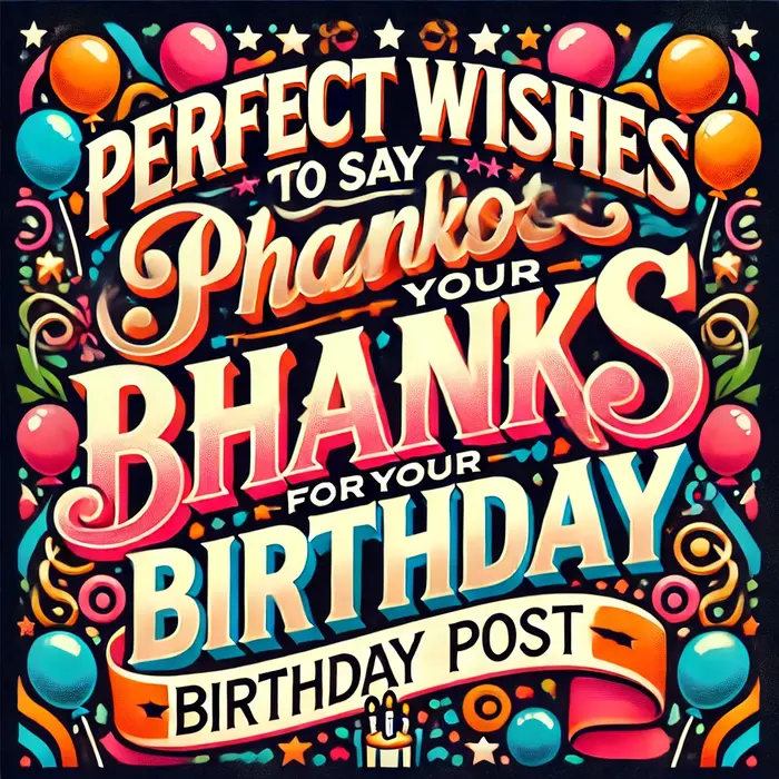 Perfect Wishes to Say Thanks for Your Birthday Post
