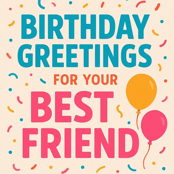 Birthday Greetings for Your Best Friend

